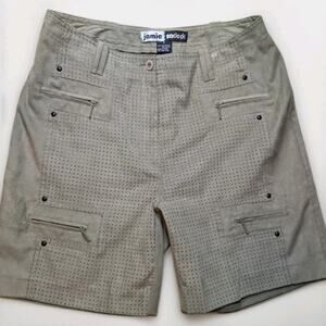 Jamie Sadock Shorts Womens 6 Honeydew Green Golf Suede-like Polyester Pockets